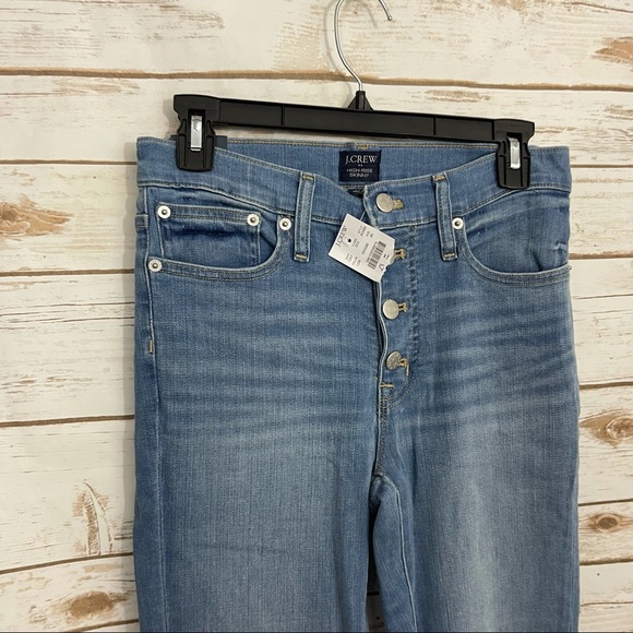 J Crew Exposed Button Fly High Rise Skinny Jeans NWT - Picture 3 of 5